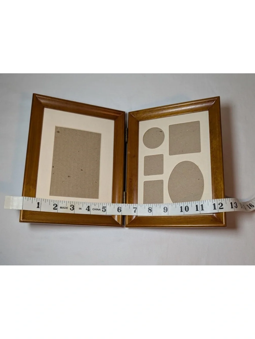 Vintage Rare Woods Double Photo Frame with Multiple Openings
